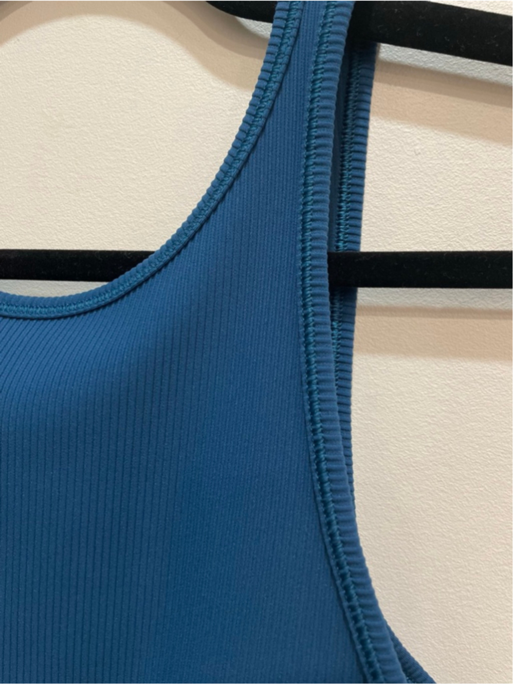 Lululemon Power Pivot Ribbed Tank Reversible 4 Blue Ribbed Workout - Picture 2 of 4